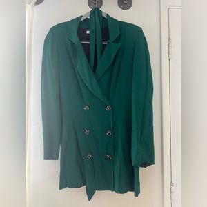 Reformation Green Blazer Dress